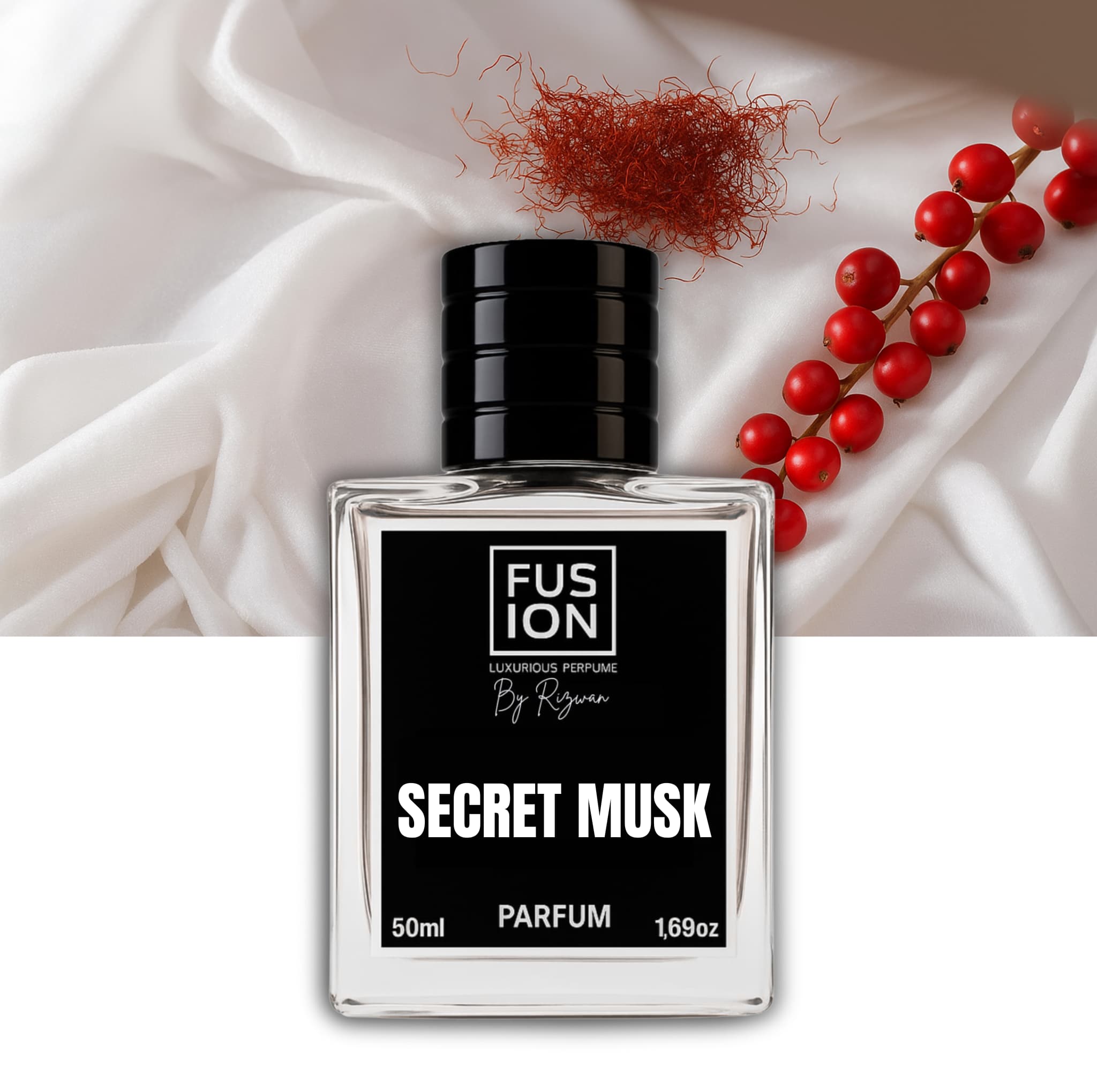 Secret Musk by Fusion by Rizwan - EDP perfume bottle