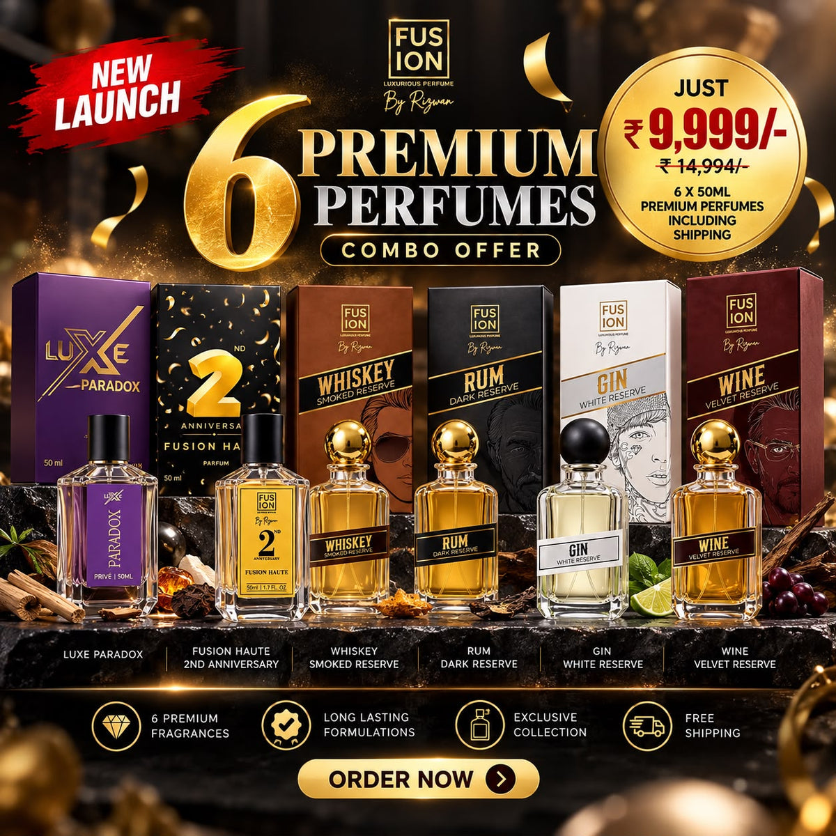 6 NEW LAUNCHES PREMIUM PERFUME COMBO