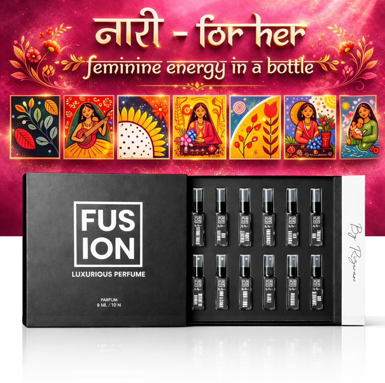 -नारी- For her For him | Sample Discovery Set – 10 Mini Perfume Sprays (8ml Each)