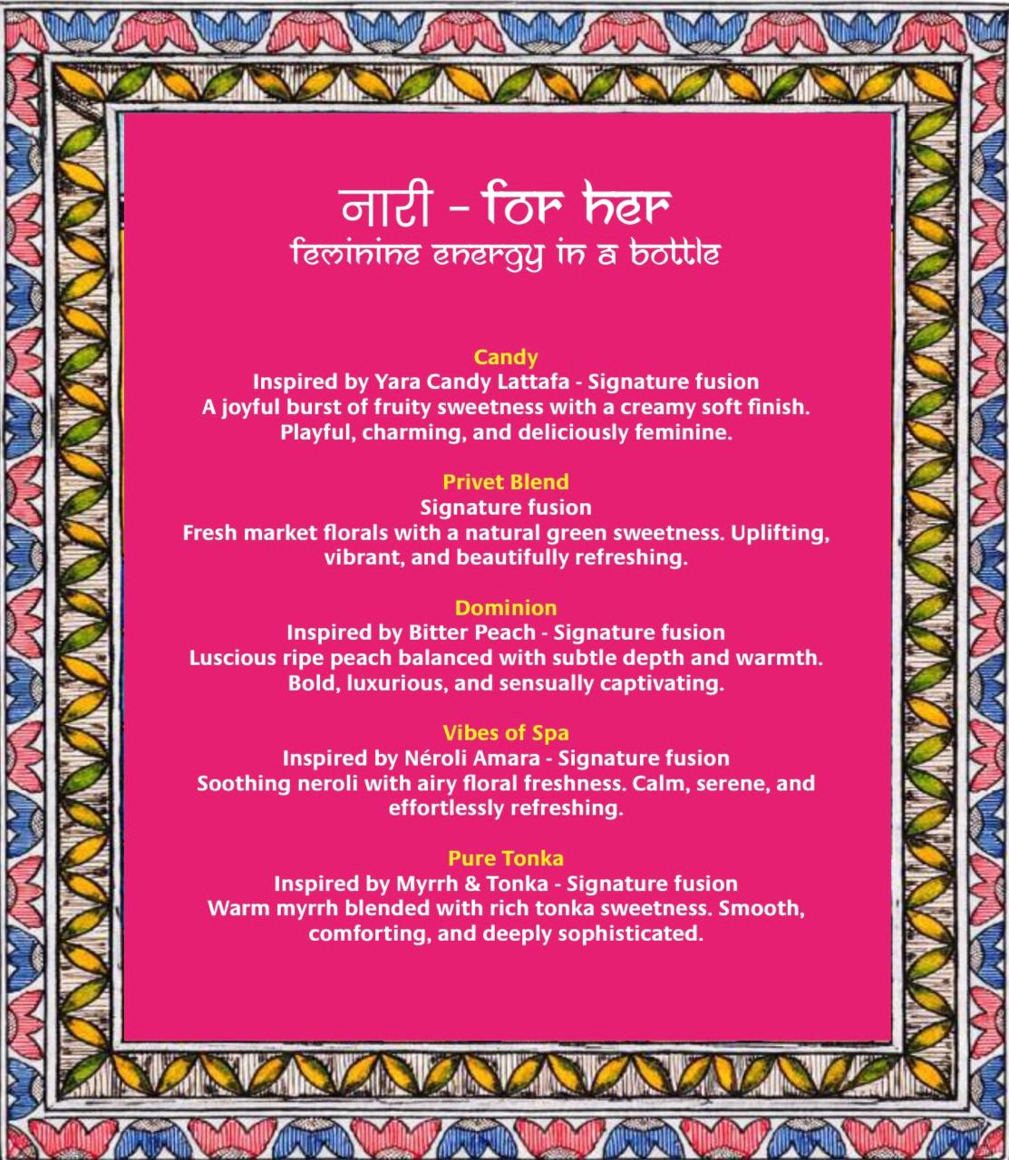 -नारी- For her For him | Sample Discovery Set – 10 Mini Perfume Sprays (8ml Each)